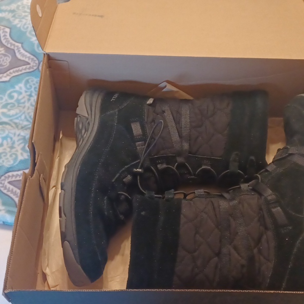Women's MERREL black waterproof boots